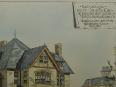 Parsonage for the South Congregational Society in Middletown CT, 1884. J. D. Sibley & Son