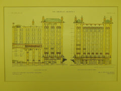 Elevations: Forsyth Theater and Office Building in Atlanta GA, 1909. A. Ten Eyck Brown