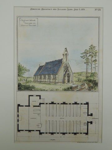Church at Coldbrook, Saint John, New Brunswick, Canada, 1879. R. Brown & J. C. Allison