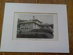 House of Dr. E.S. Breese, Dayton, OH, 1919, Lithograph. Louis Lott.