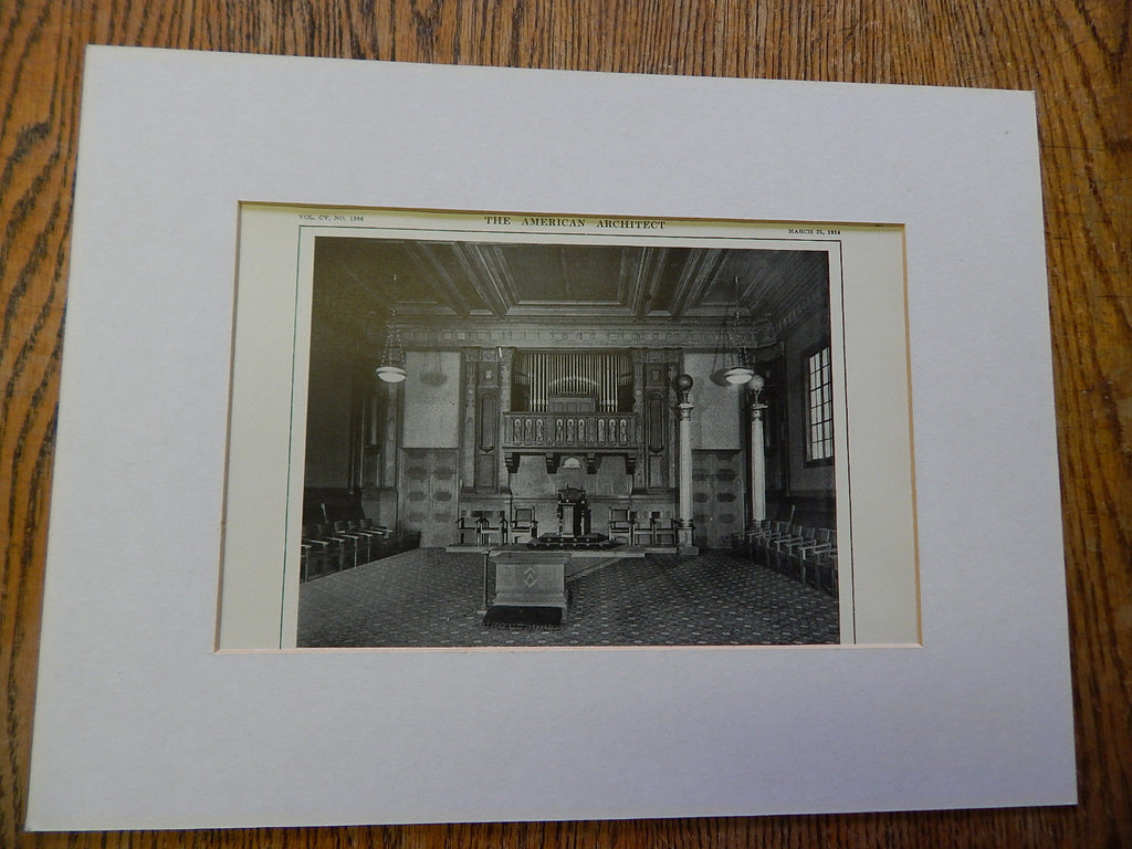 Lodge Room No. 1, Masonic Temple, San Francisco, CA, 1914. Bliss & Faville.