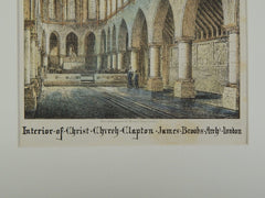 Interior of Christ Church, Clapton, Middlesex, England. 1870. James Brooks. Original