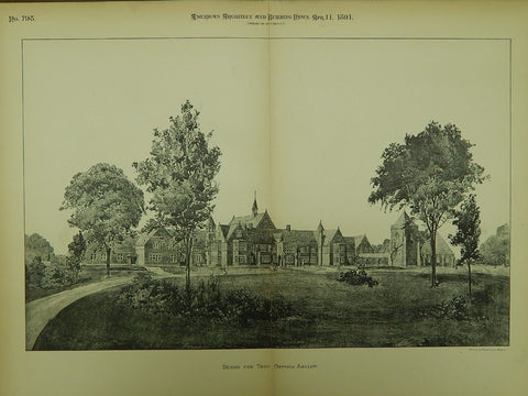 Perspective of the Design for the Troy Orphan Asylum in Troy NY, 1891.