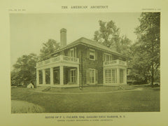 House of F. L. Palmer, Esq., Sailors Snug Harbor NY, 1916. Palmer, Hornbostel & Jones