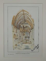 Interior of Seamen's Chapel, New York, NY, 1896, Original Plan. Charles C. Haight.