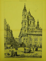 St. Nicholas Church in Prague, Czech Republic, 1893. Samuel Prout