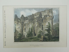 Drochill Castles in Peebles, Scotland, 1891. R. W. Billings. Original