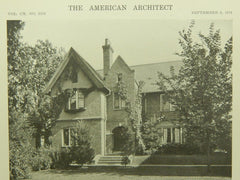 House of Dr. W. Grant Hatch, Rockford IL, 1916. Brust & Philipp. Lithograph