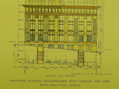 Downtown Building for the Knickerbocker Trust, New York NY, 1911. McKim, Mead & White
