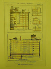 Sections: Otis Elevator Company in New York NY, 1912. Clinton & Russell