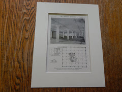 Building For Joseph Mack Printing Co.,Detroit, Michigan, 1915. Lithograph. Kahn.