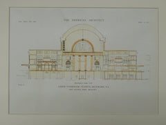Section on Line, Union Passenger Station, Richmond, VA, 1919, Original Plan. John Russell Pope.