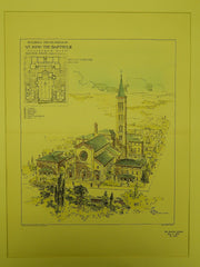 Buildings for the Parish of St. John the Baptist, Pittsburgh PA, 1901. Beezer Bros. Original