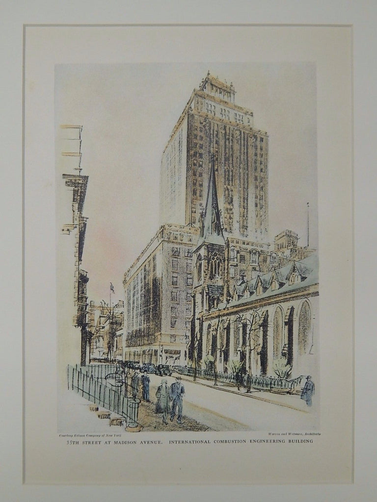 International Combustion Engineering Building, New York, NY, 1929, Original Plan. Warren & Wetmore.