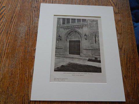 Main Entrance, Chapel Of The Cross, Chapel Hill NC, 1926. Hobart Upjohn