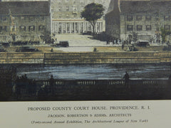 Proposed County Court House in Providence RI, 1927. Jackson, Robertson & Adams