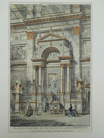 Altar of St. Philip Neri, New Oratory Church, South Kensington, UK, 1883, Herbert S. Gribble