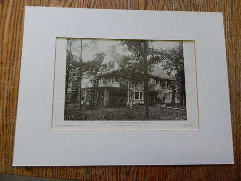 House of Mr. G.F. Shepard, Jr., Milton, MA, 1906. Lithograph