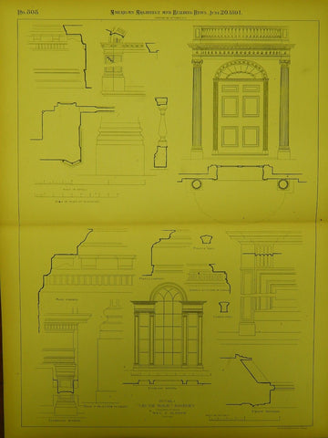 Details of the Taylor House in Roxbury, England, 1891. Will & Aldrich