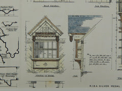 Moreton Hall in Cheshire, England, 1883. James Strong. Original Plan