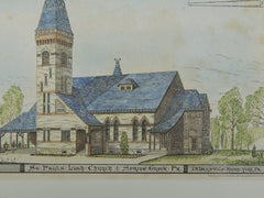 St. Paul's Lutheran Church in Spring Grove PA, 1879. J. A. Dempwolf. Original