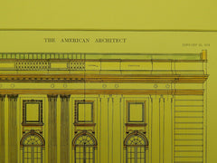 Elevation of the Sam S. Shubert Theatre in Minneapolis MN, 1913. William Albert Swasey