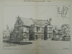 The Abbot's Kitchen and Barn, Glastonbury, England, 1894, Original Plan. Burnley Bibb.
