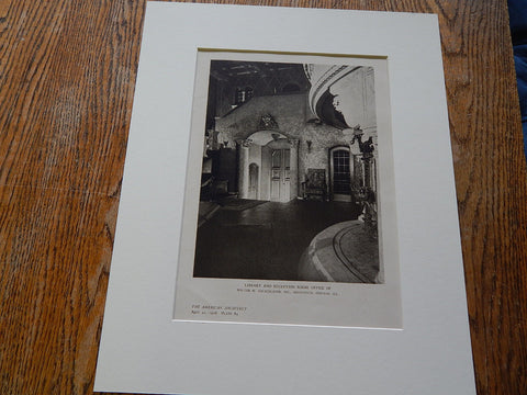 Library: Office of Walter W. Ahlschager, Inc., Architects, Chicago IL. 1926