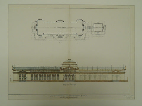 US Government Building, Louisiana Purchase Exposition, St. Louis, MO, 1903. James Knox Taylor