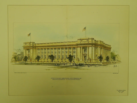 United States Court House and Post Office, Indianapolis IN, 1902. Rankin & Kellogg
