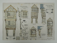 Moreton Hall in Cheshire, England, 1883. James Strong. Original Plan