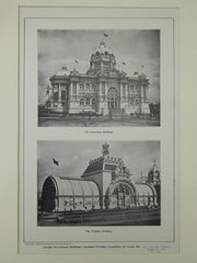 Government Buildings, Louisiana Purchase, St. Louis, MO, 1904, Lithograph.
