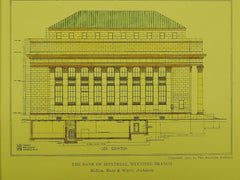 Bank of Montreal in Winnipeg, Manitoba, Canada, 1911. McKim, Mead & White. Original