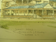 Residence of Mr. S. P. Hinckley , Lawrence, NY, 1884, Lamb & Rich