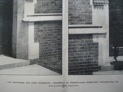 Hopkinson and Craig Doorways: University of Pennsylvania , Philadelphia, PA, 1899, Cope & Stewardson