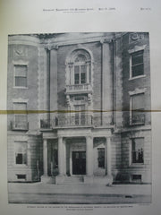 Entrance Feature of the Building of the Massachusetts Historical Society, 1154 Boylston St., Boston, MA, 1899, Wheelwright & Haven