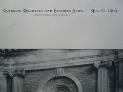 Entrance Feature of the Building of the Massachusetts Historical Society, 1154 Boylston St., Boston, MA, 1899, Wheelwright & Haven