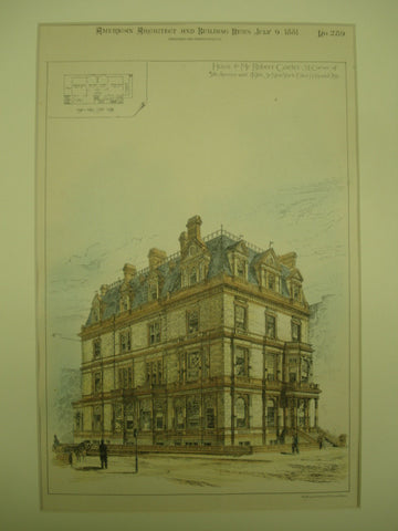 House for Mr. Robert Goelet on the corner of 5th Avenue and 49th Street , New York, NY, 1881, Edward H. Kendall