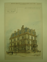 House for Mr. Robert Goelet on the corner of 5th Avenue and 49th Street , New York, NY, 1881, Edward H. Kendall