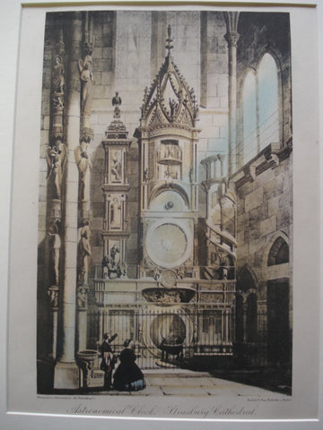 Sketch of Astronomical Clock in the Strasbourg Cathedral , Strasbourg, France, EUR, 1886, Unknown