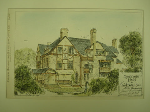 Semi-Detached House for the Messrs. Sinn , Germantown, PA, 1881, James P. Sims