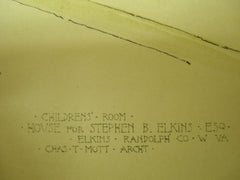 Children's Room of the House of Stephen B. Elkins , Elkins, WV, 1891, Charles T. Mott