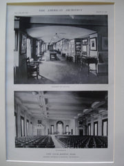 Gallery of Lounge and Auditorium of the City Club , Boston, MA, 1915, Messrs. Newhall & Blevens
