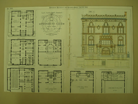 Progress Club , New York, NY, 1895, Alfred Zucker