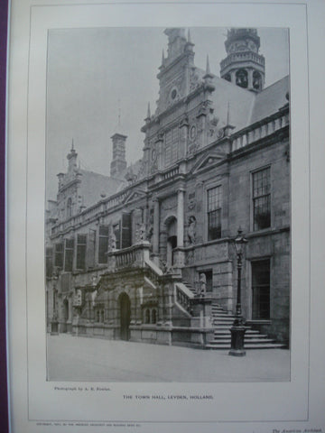Town Hall, Leyden, Holland, EUR, 1901, Unknown