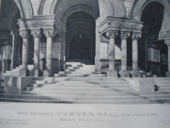 Main Entrance to Osborn Hall, New Haven, CT, 1890, Bruce Price