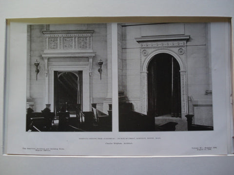 Doorways Opening from Auditorium: Church of Christ, Scientist , Boston, MA, 1906, Charles Brigham