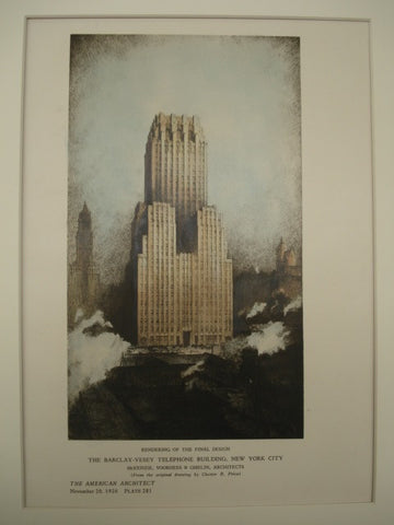 Barclay-Vesey Telephone Building, New York, NY, 1926, McKenzie, Voorhees & Gmelin