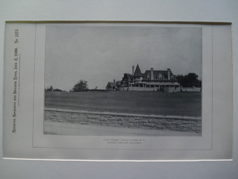 Lawn Front: House at Rye, Rye, NY, 1900, Nathan C. Mellen