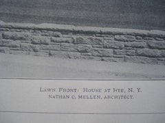 Lawn Front: House at Rye, Rye, NY, 1900, Nathan C. Mellen